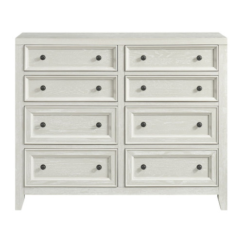 8 Drawer Dresser With Framed Fronts And Smooth Metal Glides