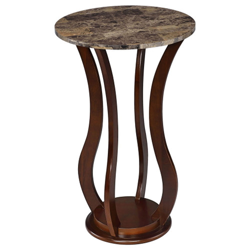 Round Accent Table - Brown