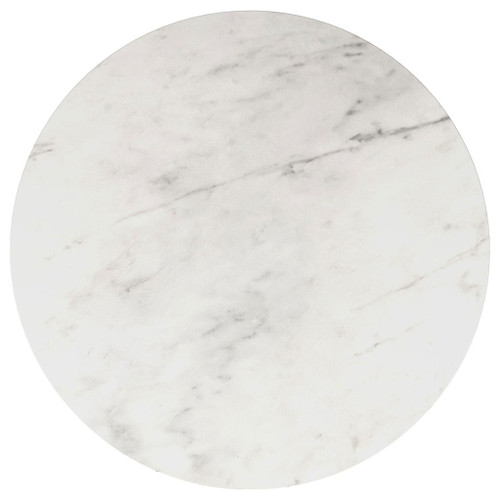 Landry - Round End Table - White Marble