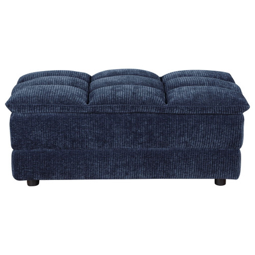 Azure - Upholstered Rectangular Ottoman - Blue