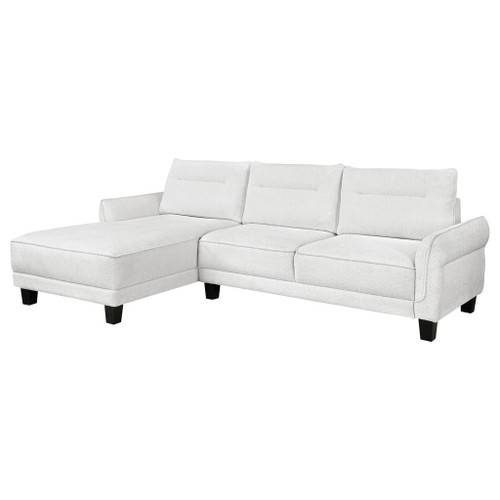 Granholm - Upholstered Curved Arm Sectional Sofa - White