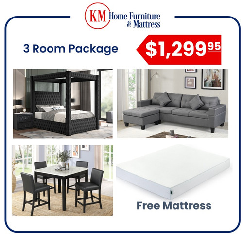 ANNABELLE BLACK 3 ROOM PACKAGES FREE MATTRESS