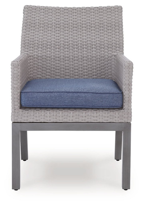 Half Moon Beach - Arm Chair With Cushion (Set of 2) - Blue / Gray