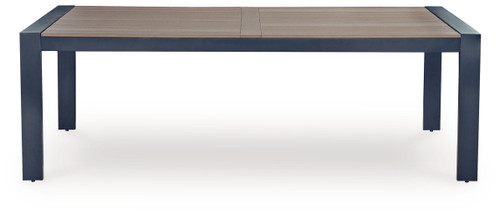 East Beach - Rectangular Dining Table With Umbrella Option - Blue