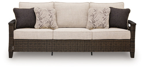 Monterey Point - Sofa With Cushion - Dark Brown