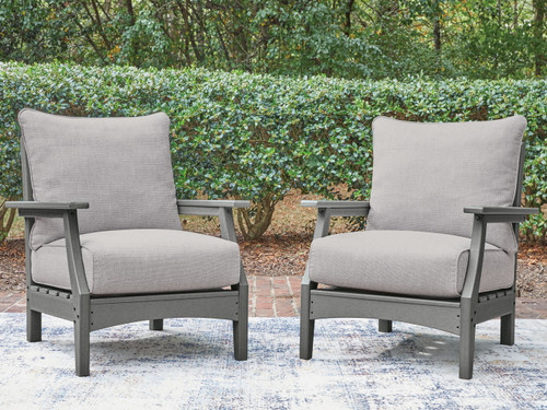Cove Beach - Lounge Chair With Cushion (Set of 2) - Gray
