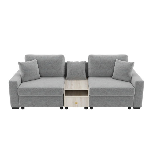 Modular Sofa Couch With Storage Armrest And Center Console