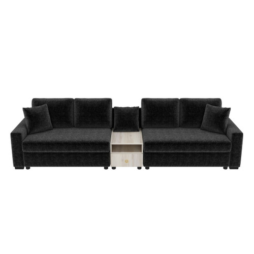 Modular Sofa Couch With Storage Armrest And Center Console