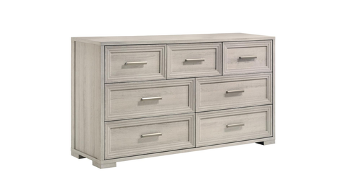 Colorado Rustic Natural 7-Drawer Dresser with Textured Wavy Drawer Fronts and Slim Metal Hardware by Galaxy Home Furnishings