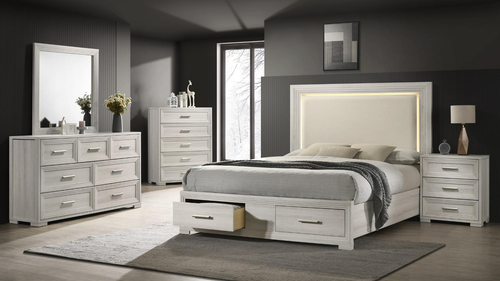 Colorado Rustic Natural 3-Drawer Nightstand with Textured Wavy Drawer Fronts