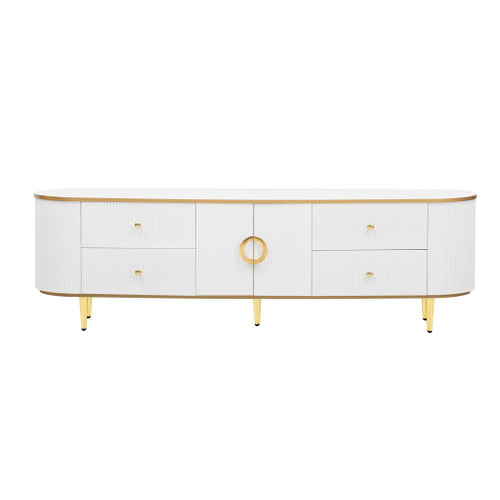 Modern TV Stand With 4 Drawers And 1 Cabinet