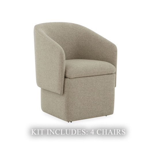 Accent Dining - Accent Storage Dining Chair With Casters