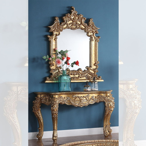 HD-328G - Mirror - Metallic Gold With Rust Marbeling