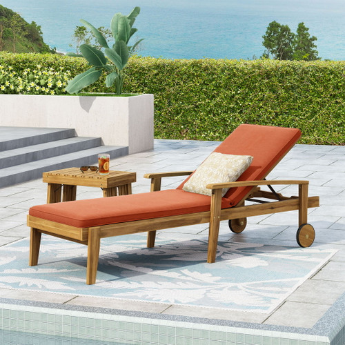 Jason - Chaise Lounge Adjustable Acacia Wood Outdoor Furniture