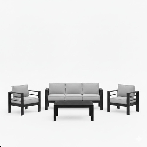 Outdoor Patio Set, All-Weather With Thick Cushions