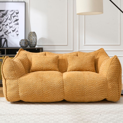 Comfortable Dual Beanbag Chair With High Resilience Foam Core For 2 People