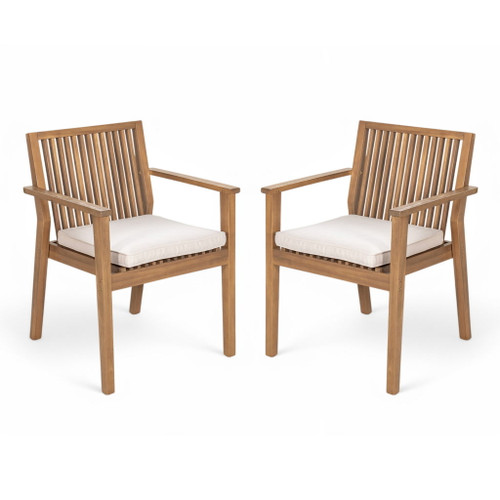 Patio Dining Chair, Comfortable Waterproof Seating (Set of 2)
