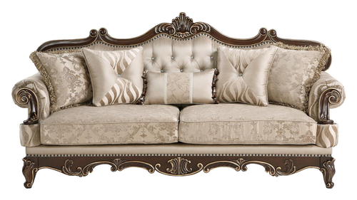 Lotus Living Room Set In Walnut