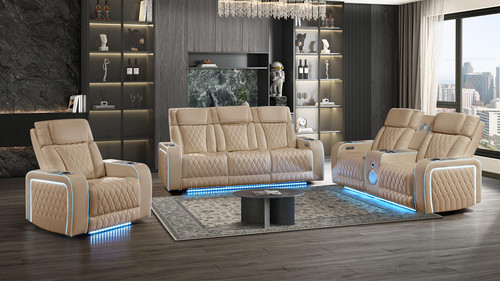 Electra Reclining Loveseat with LED Lighting