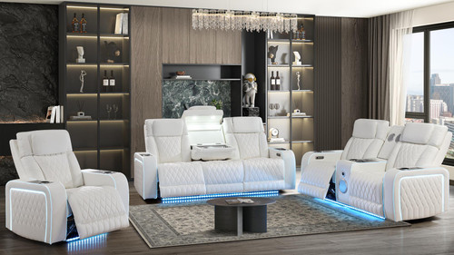 Electra Reclining Loveseat with LED Lighting