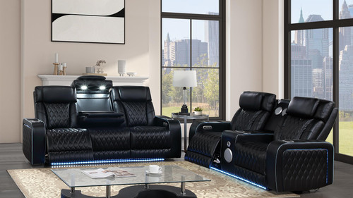 Electra Reclining Loveseat with LED Lighting