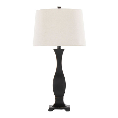 Riley - 29" Polyresin Table Lamp (Set of 2) - Oil Rubbed Bronze Polyresin With Oat Linen Shade from Grandview Gallery