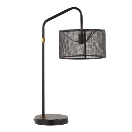 Mod Mesh - 27" Metal Task Lamp With Built-in USB Port (Set of 2) - Oil Bronze And Painted Gold Metal From Grandview Gallery