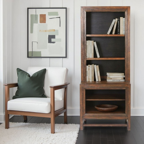 Bookcase Pier, 2 Tone - Brown