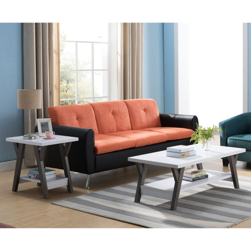 Compact Modern 2 Tier End Table