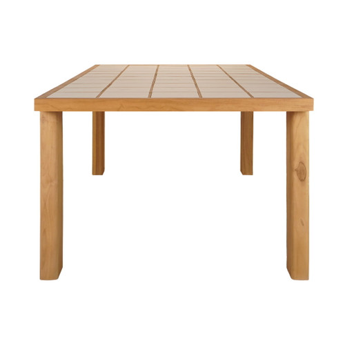 Marina - Outdoor Ceramic Dining Table - Light Brown