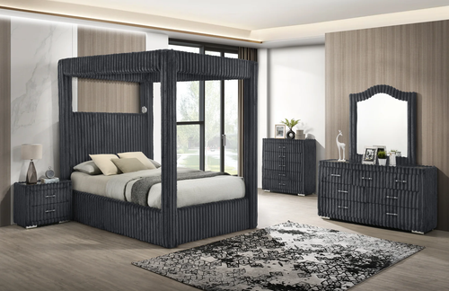 Atlam with Henley Bedroom Set in Gray B9013 by New Era Innovations