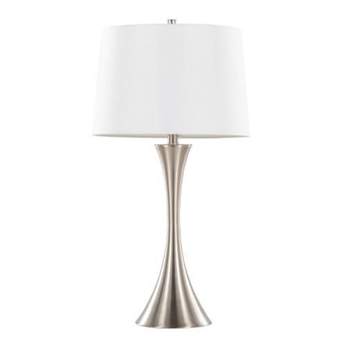 Lenuxe - 29" Metal Table Lamp (Set of 2) - Textured Linen Shade
