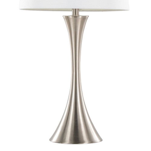 Lenuxe - 29" Metal Table Lamp (Set of 2) - Textured Linen Shade