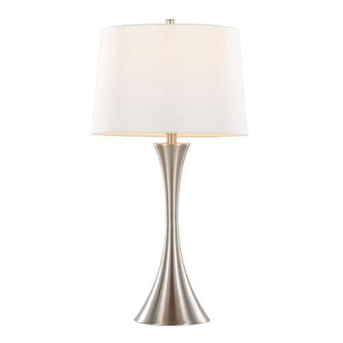 Lenuxe - 29" Metal Table Lamp (Set of 2) - Textured Linen Shade