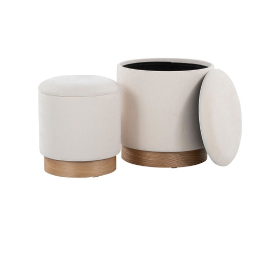 Marla - Nesting Ottoman (Set of 2) - White