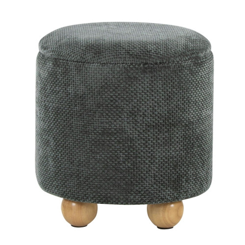 Bacci - Ottoman (Set of 2) - Natural Wood And Green Fabric