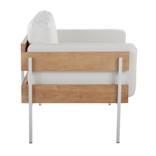 Kari - Accent Chair - Natural And White