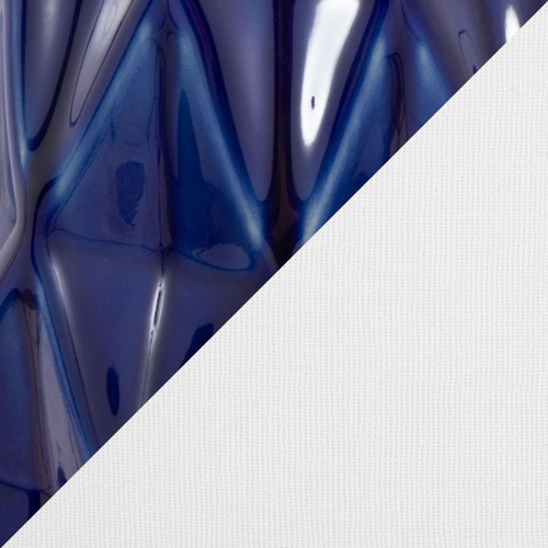 Hex - Contemporary Ceramic Accent Lamp (Set of 2) - Estate Blue Ceramic, Polished Nickel And White Linen Shade From Grandview Gallery