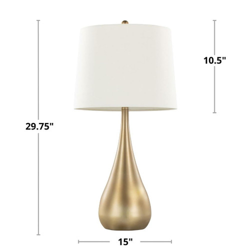 Pebble - 29" Metal Table Lamp (Set of 2) - Brushed Nickel With Black Linen Shade from Grandview Gallery