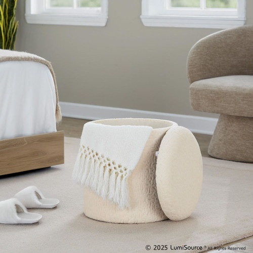 Tahoe - Storage Ottoman - Beige Wool