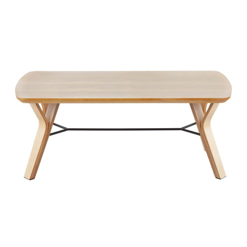 Folia - Mid-Century Modern Coffee Table - Natural Wood