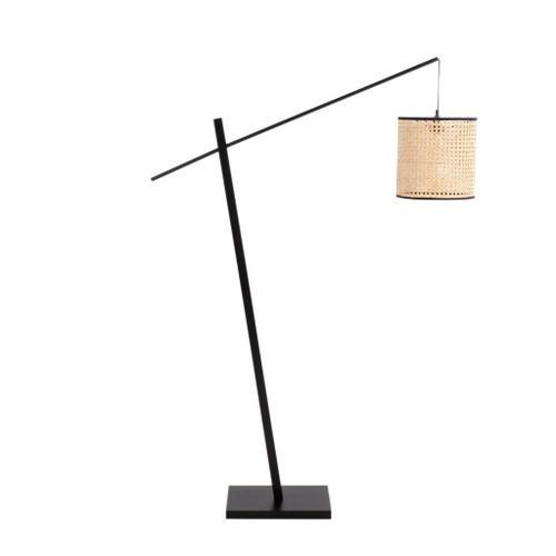 Arturo - Contemporary Floor Lamp - Black Wood