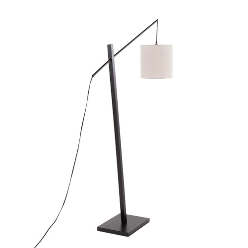 Arturo - Contemporary Floor Lamp - Black Wood