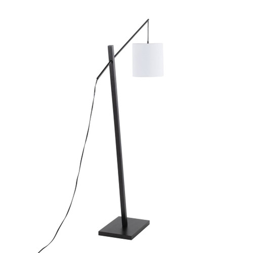 Arturo - Contemporary Floor Lamp - Black Wood