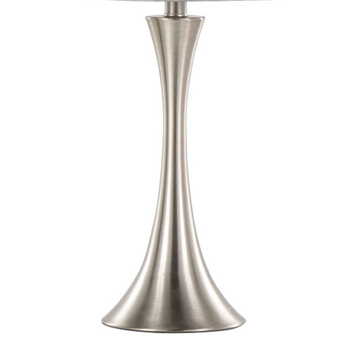 Lenuxe - 24" Metal Table Lamp (Set of 2) - Polished Nickel