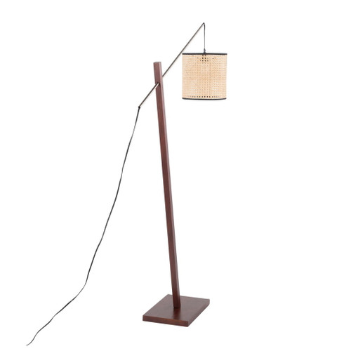 Arturo - Contemporary Floor Lamp - Walnut Wood