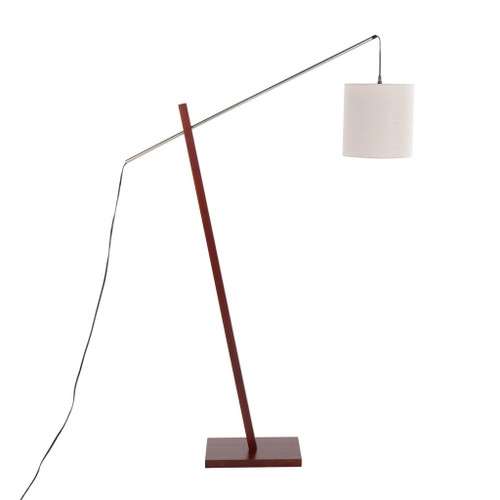 Arturo - Contemporary Floor Lamp - Walnut Wood