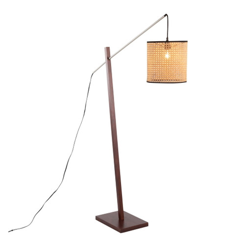 Arturo - Contemporary Floor Lamp - Walnut Wood