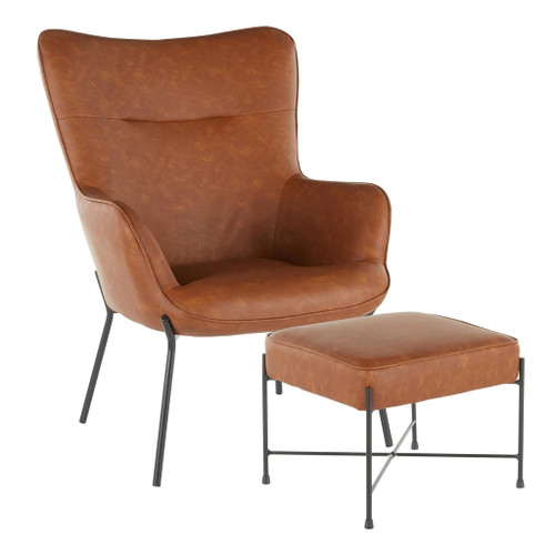 Izzy - Industrial Lounge Chair And Ottoman Set