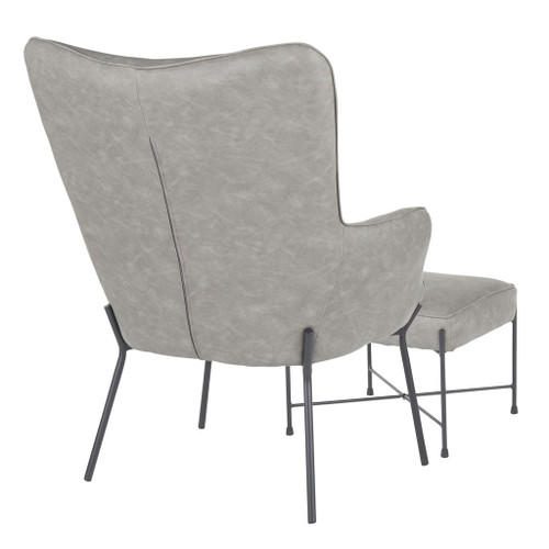 Izzy - Industrial Lounge Chair And Ottoman Set